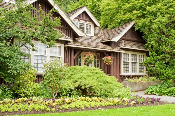 Log Home Landscaping in Whittier